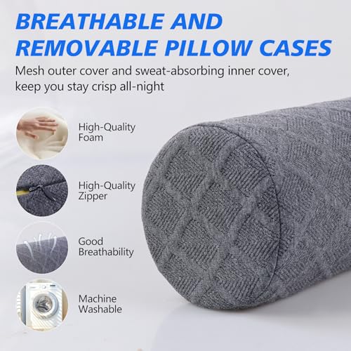 3.1" H Small Cervical Roll Pillow