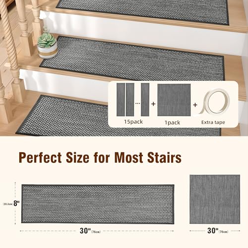 15pcs Stairs Treads and 1 Landing Carpet (4500 sq in)