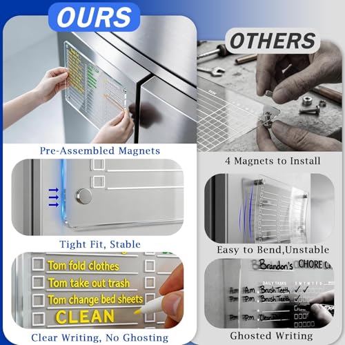 Acrylic Magnetic to Do List Whiteboard for Fridge