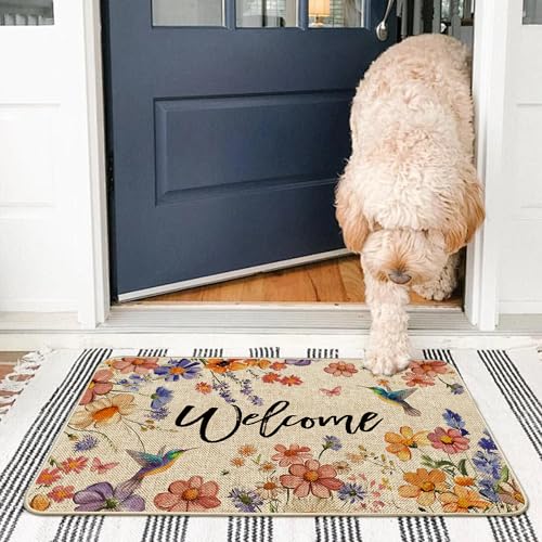 Wildflower Welcome Doormat 17"x29" (3.42 Sq Ft)