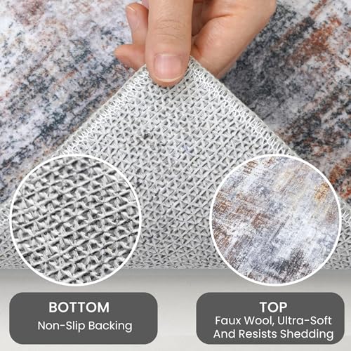 Abstract Runner Rug 2x10 Ft Washable Runners for Hallways - Bel Marant