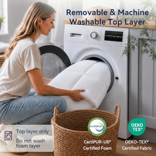 Full Size Dual Layer 3 Inch Memory Foam Mattress Topper