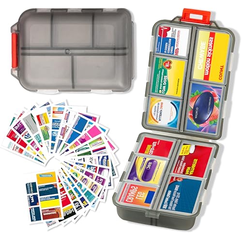 Extra Large Pill Organizer with 161 Medicine Labels