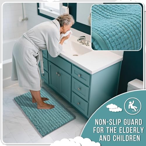 Large Bathroom Rugs Non Slip Washable 36x24 Inch