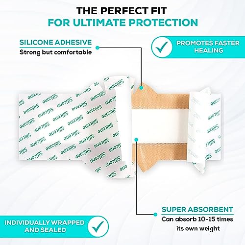 Silicone Foam Adhesive Dressing (5 Count)