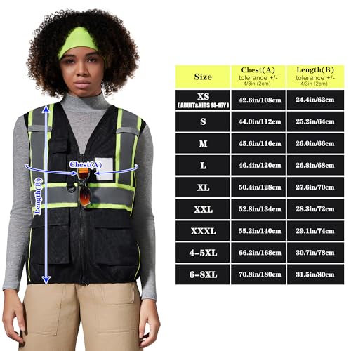 4XL 5XL womens safety vest