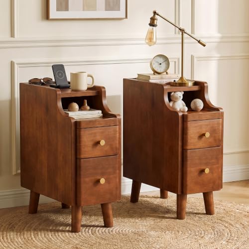 Nightstand with Drawers Set 2