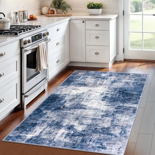 Abstract Area Rug 4x6 Ft Washable Rugs for Entryway Indoor (24 Sq Ft)