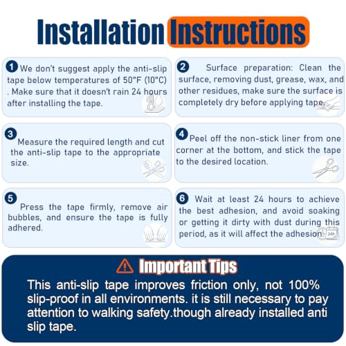 8" x 33Ft Clear Anti Slip Tape Waterprooft (33 Foot)