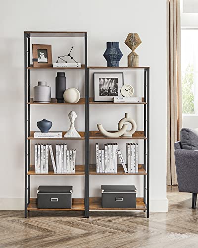 6 Tier Bookshelf with Steel Frame