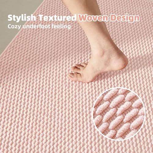 Large Bathroom Rugs Non Slip Washable Bath Rugs Super Absorbent Bathroom Rug Thin Quick Dry Low Pile Bath Mats