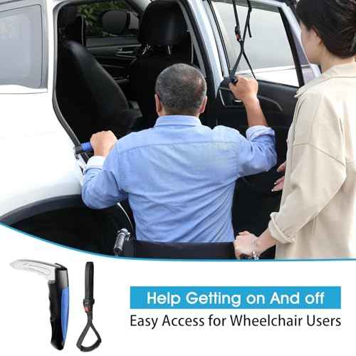 3-in-1 Mobility Independence Kit: Car Door Handle for Elderly, Car Handle Assist Support, Portable Liberty Lift Assist, Auto Grab Bar Cane Support Aid Help Seniors and Handicap Get Out of Vehicle