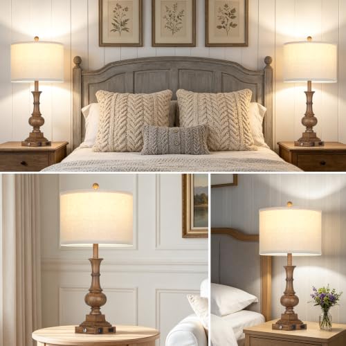 26" Tall Farmhouse Table Lamps Set of 2 (2 Count)