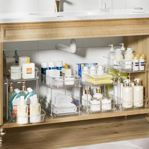 2 Tier Under Sink Organizers and Storage (4 Count)