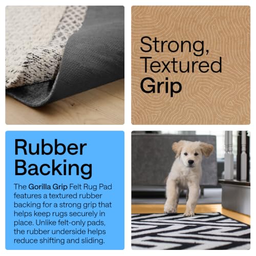 Felt Rug Pad for Hardwood Floors with Rubber Backing (20 Sq Ft)