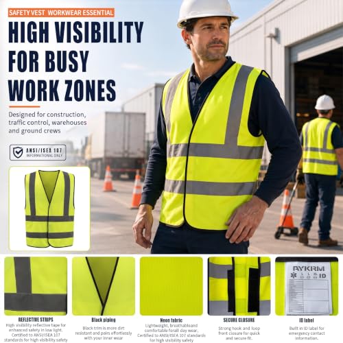 Team Logo Yellow Work Safety Vest