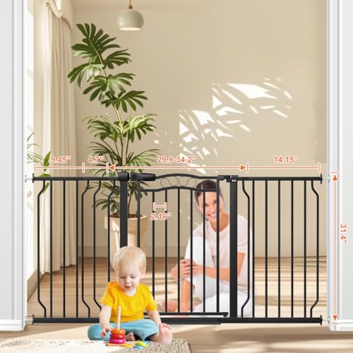 53.1 62.2" Extra Wide Baby Gate for Stairs No Drilling