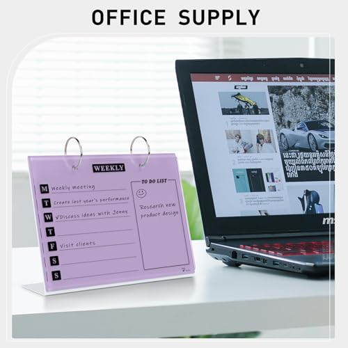 Small Glass Desktop Whiteboard Calendar