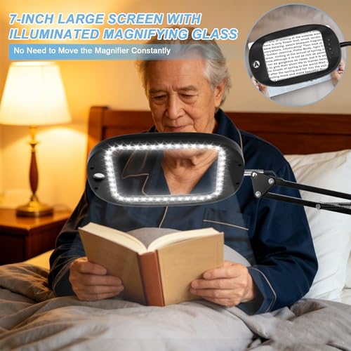 10X 30X Large Floor Magnifying Glass with Light and Stand