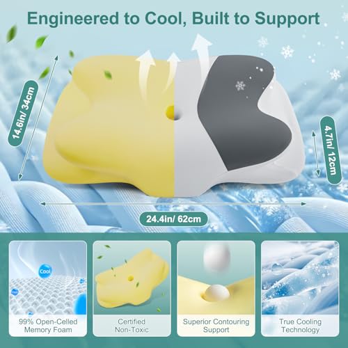 Cervical Pillow Ergonomic Memory Foam Pillow for Neck Support
