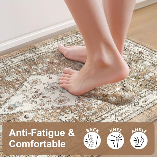 Cushioned Anti Fatigue Kitchen Mats Washable Sink Rug (2 Count)