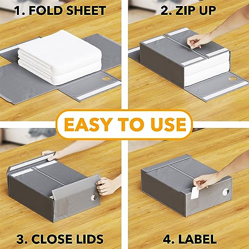 8 Pack Bed Sheet Organizers and Storage
