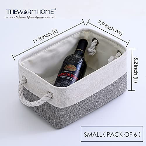 Small Storage Baskets for Organizing (6 Count)