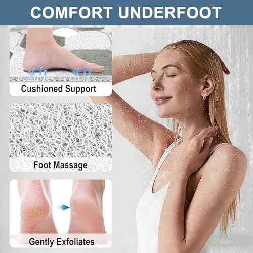 Square Shower Mat Non Slip
