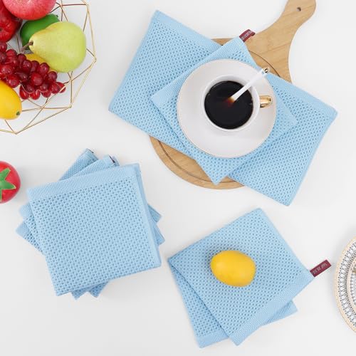 100% Cotton Waffle Weave Kitchen Dish Cloths 6 (6 Count)
