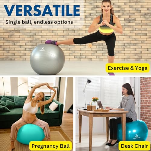 Yoga Ball Vibrant Colors Exercise Ball