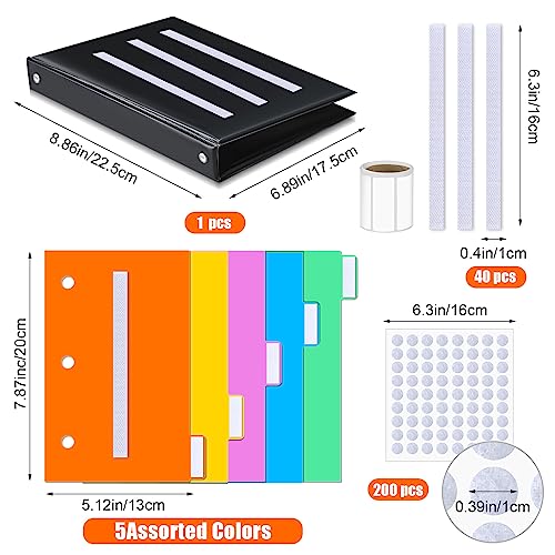 246 Pcs Communication Book Small Tools for Visual Schedule Picture Cards Include 3 Ring Binder Dividers 100 Adhesive Labels 5 Card Dividers for Kids ADHD