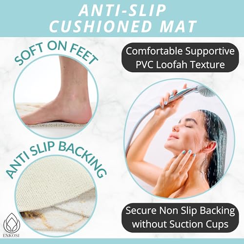 Loofah Non Slip Shower and Bath Mat