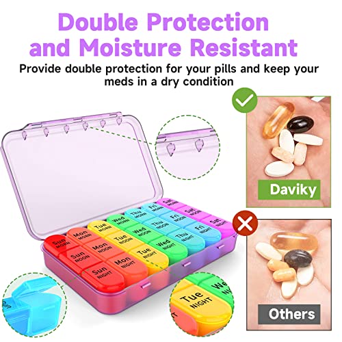 Weekly Pill Organizer 3 Times a Day