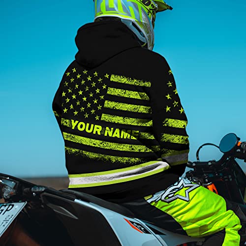 American US Flag High Visibility Hoody Reflective Pullover Hoodie Workwear Hoodie Hi