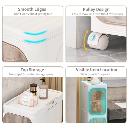 3 Tier Slim Bathroom Storage Cabinet