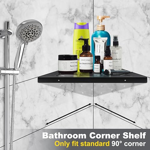 Bathroom Corner Shelf 11" Slot Design Recessed Shower Shelves for Tiled Wall