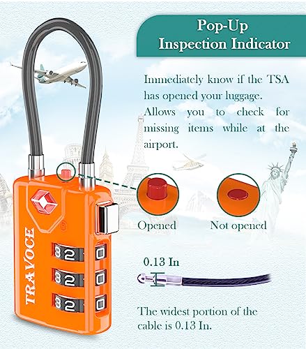TSA Approved Luggage Locks (4 Count)