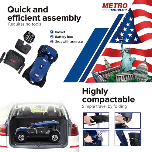 4 Wheel Electric MobilityScooter for Adults 330 lbs Blue