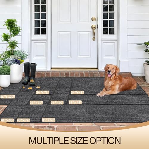 3'x5' Front Door Mat Indoor Outdoor Entrance Heavy Duty Waterproof
