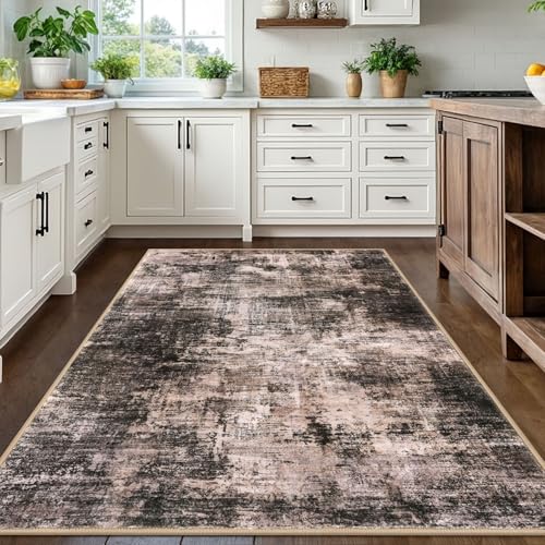 Abstract Area Rugs 5x7 Ft Washable Rugs for Living Room (35 Sq Ft)