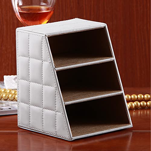 Fashionable PU Leather TV Remote Control Holder with 3 Compartments