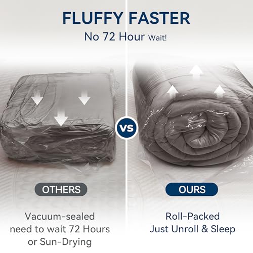 Dual Layer 5 Inch Memory Foam Mattress Topper Twin XL Size for Dorm Room