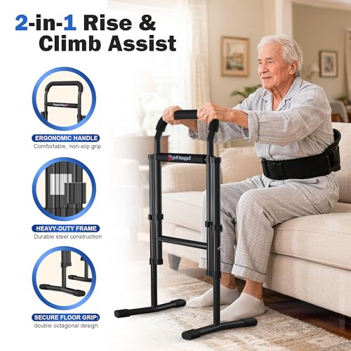 2-in-1 Stair Assist Cane & Standing Aid for Seniors