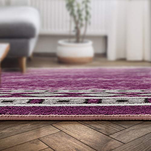 Alfombras Modern Bordered 5x7 Non (35 Sq Ft)