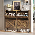 Large Shoe Storage Cabinet with 4 Flip Drawers