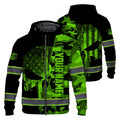 Hi Vis Reflective Zip Up Hoodie