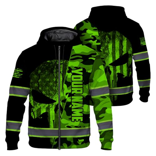 Hi Vis Reflective Zip Up Hoodie