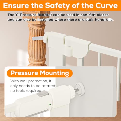 29.5 46" Magnetic Baby Gate for Stairs (2 Count)