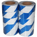 Reflective Tape Blue and White 2 inch X 66 feet X 10 Rolls