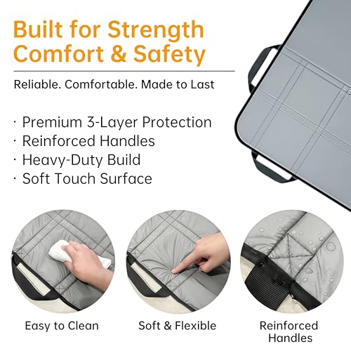 Upgraded 3 Layer Positioning Bed Pad with Handles